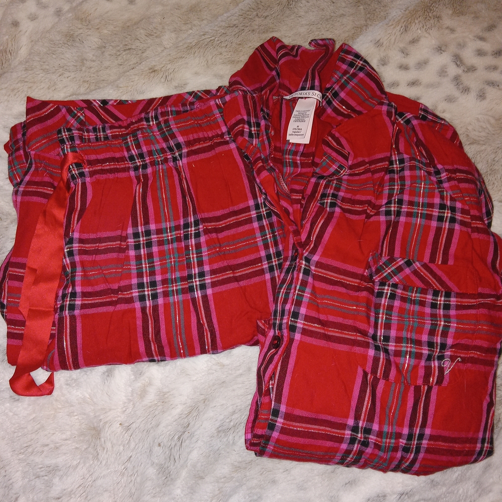 Victoria's Secret Red Plaid Pajama Set